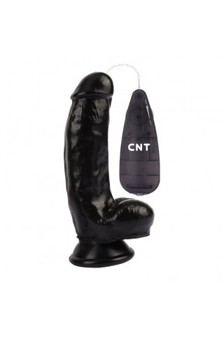 Черный вибратор-реалистик 6.9 Stud Realistic Dildo - 17,5 см.