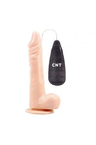 Телесный вибратор-реалистик 8.5 Vibrating Beginner Dildo - 21,5 см.