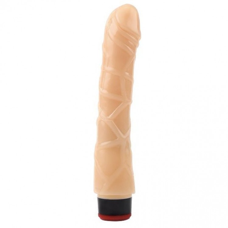 Телесный вибратор 9 Vibrating Dildo NO.2 - 22 см.