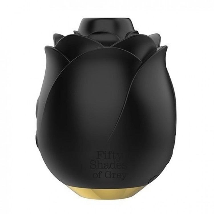 Черный клиторальный стимулятор Black Rose Silicone Clitoral Suction