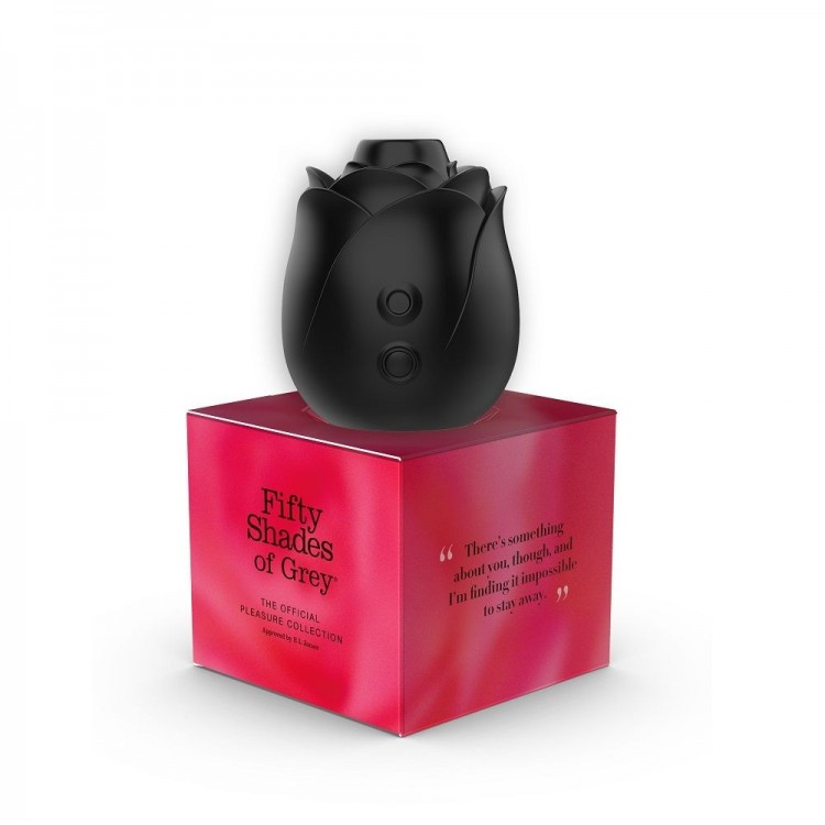 Черный клиторальный стимулятор Black Rose Silicone Clitoral Suction