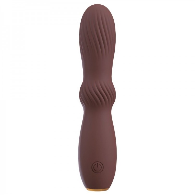 Коричневый вибратор Hazel 04 - 15 см.