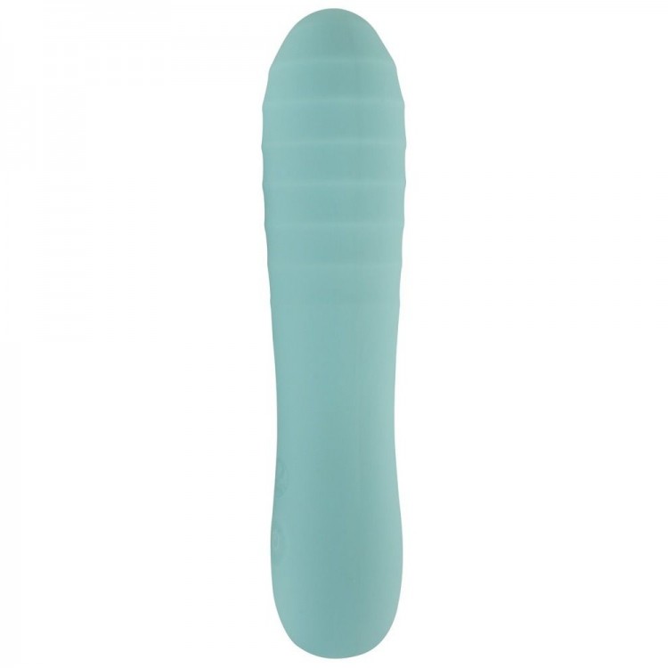 Аквамариновый мини-вибратор Straight Vibrator - 16,4 см.