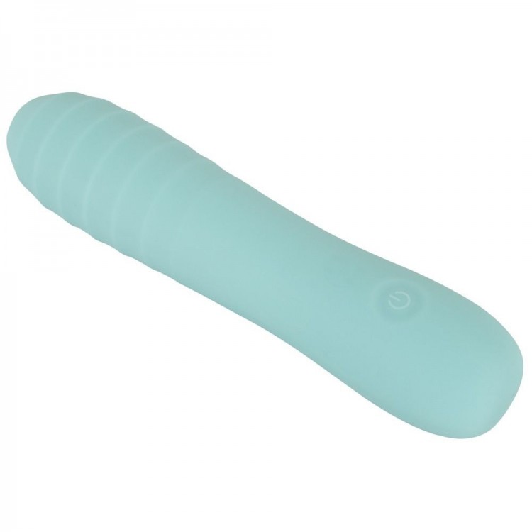 Аквамариновый мини-вибратор Straight Vibrator - 16,4 см.