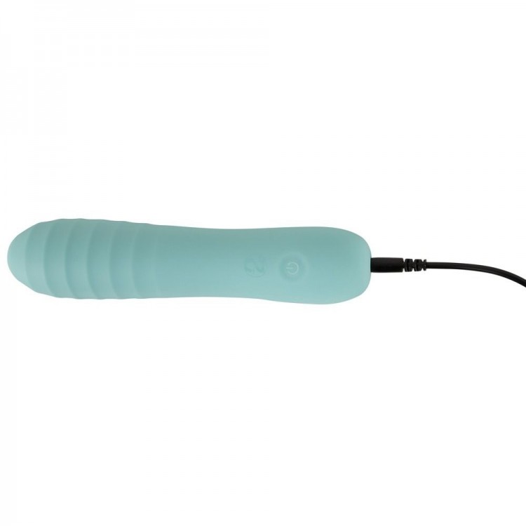 Аквамариновый мини-вибратор Straight Vibrator - 16,4 см.