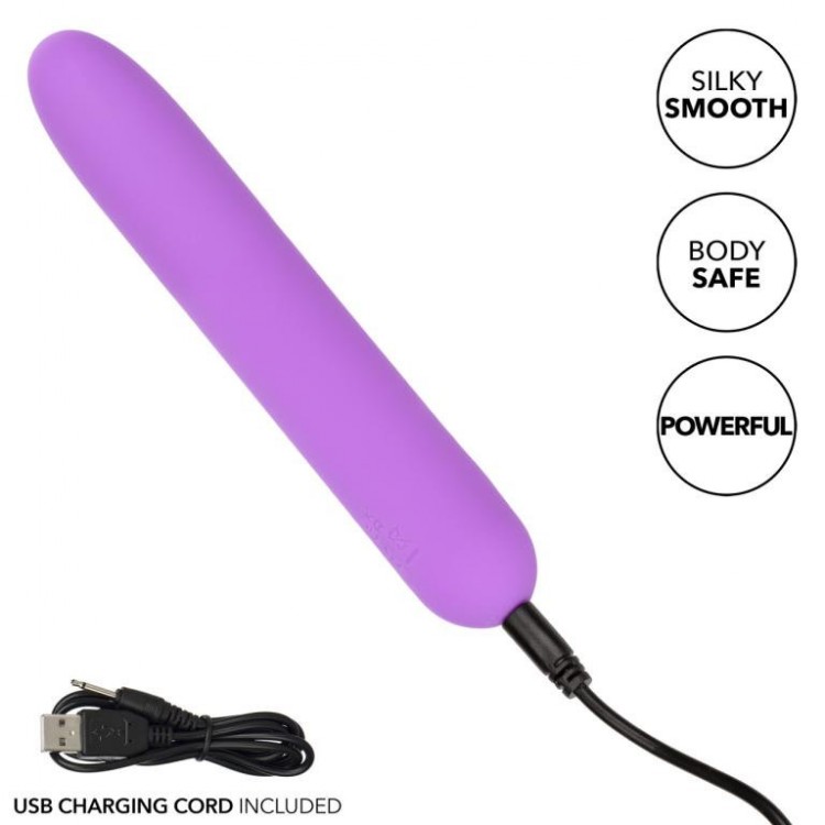 Фиолетовый мини-вибратор Bliss Liquid Silicone Mini Vibe - 10,75 см.