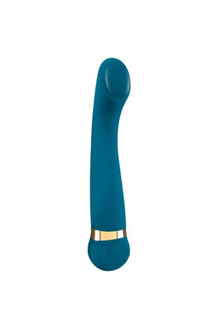 Бирюзовый вибромассажер с температурными режимами Hot n Cold Vibrator - 21,6 см.