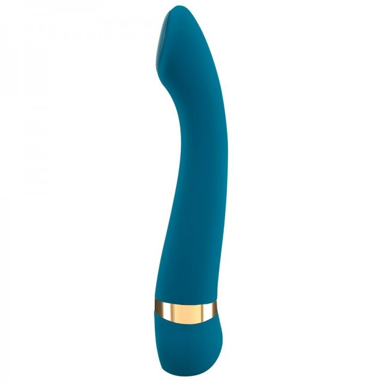 Бирюзовый вибромассажер с температурными режимами Hot n Cold Vibrator - 21,6 см.