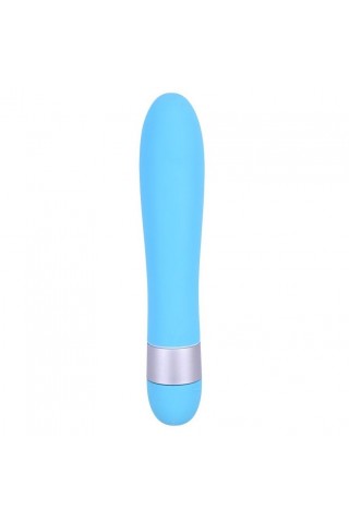 Голубой классический вибратор Precious Passion Vibrator - 17 см.