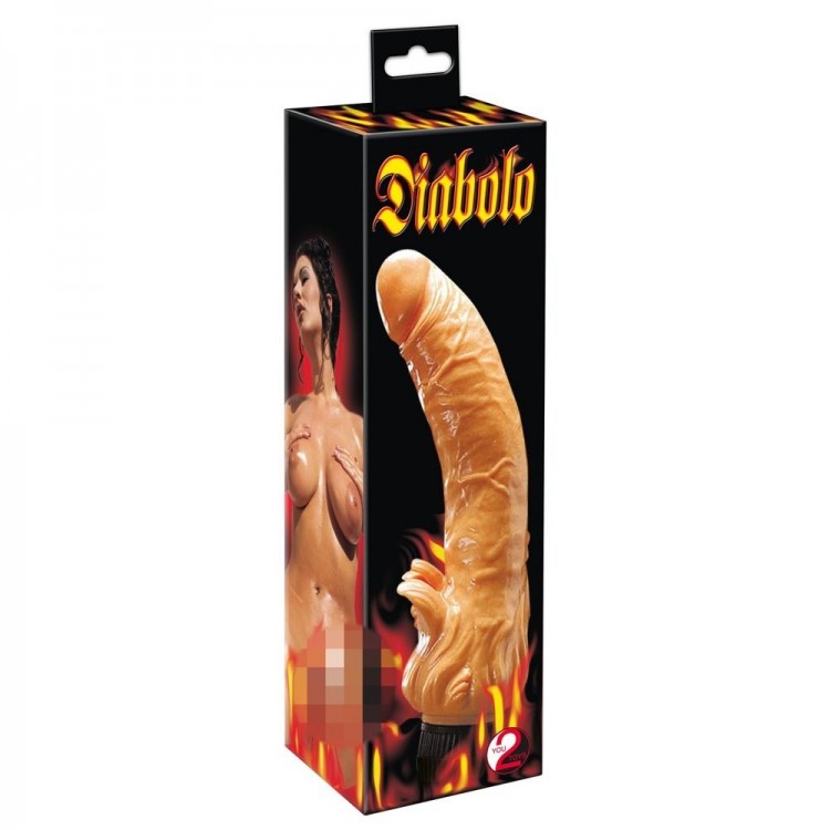 Большой вибратор Diabolo - 21 см.