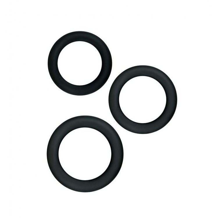 Набор из 3 чёрных эрекционных колец Renegade Diversity Rings Black Набор из 3 чёрных эрекционных колец Renegade Diversity Rings Black