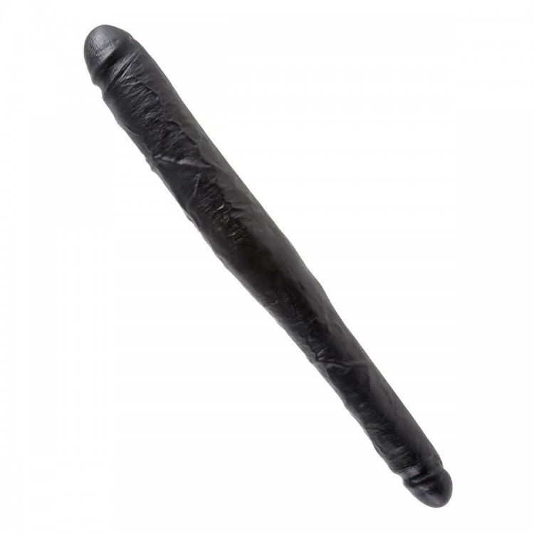 Чёрный двусторонний дилдо 16 Tapered Double Dildo - 40,6 см.