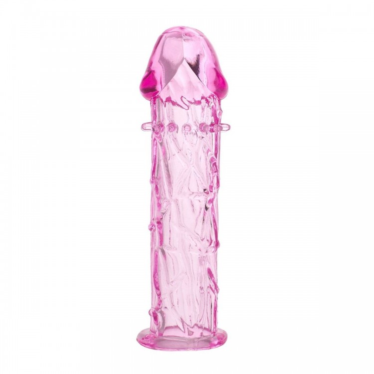 Гладкая розовая насадка с усиками под головкой - 12,5 см.