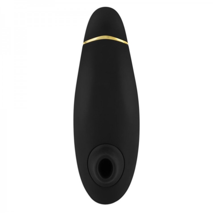 Чёрный бесконтактный клиторальный стимулятор Womanizer Premium