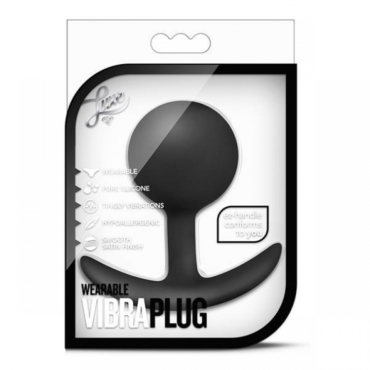 Черная анальная пробка Wearable Vibra Plug - 9,5 см. Черная анальная пробка Wearable Vibra Plug - 9,5 см.