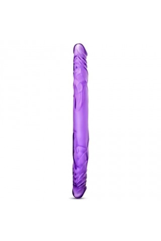 Фиолетовый двусторонний фаллоимитатор 14 Inch Double Dildo - 35 см.