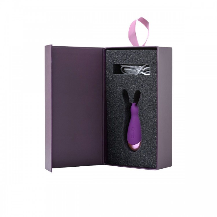 Фиолетовый стимулятор эрогенных зон Eromantica BUNNY - 12,5 см.