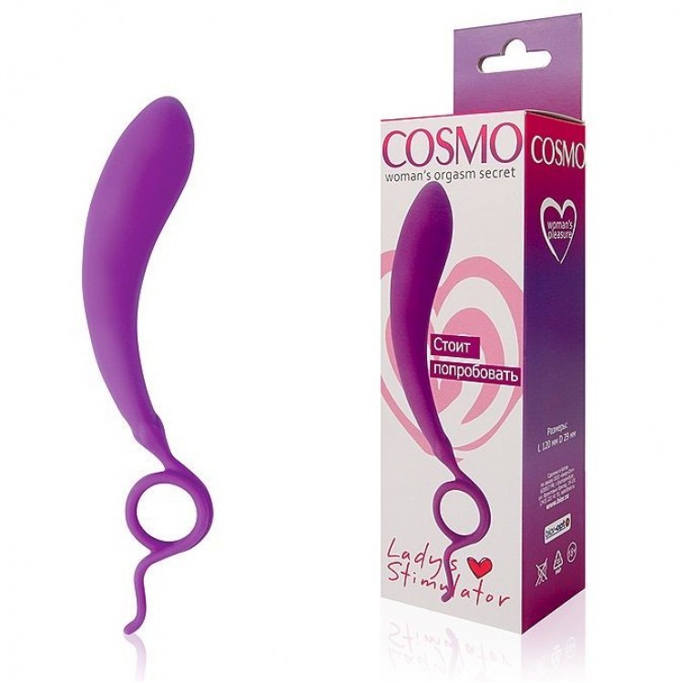 Фиолетовый стимулятор G-точки COSMO - 12 см.