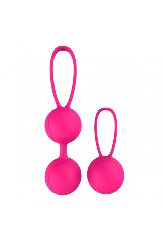 Набор розовых вагинальных шариков PLEASURE BALLS & EGGS DUO BALL SET