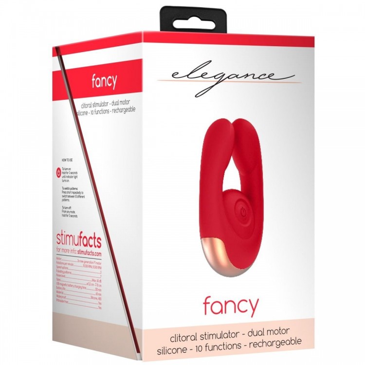 Красный клиторальный стимулятор Fancy - 9,8 см. Красный клиторальный стимулятор Fancy - 9,8 см.