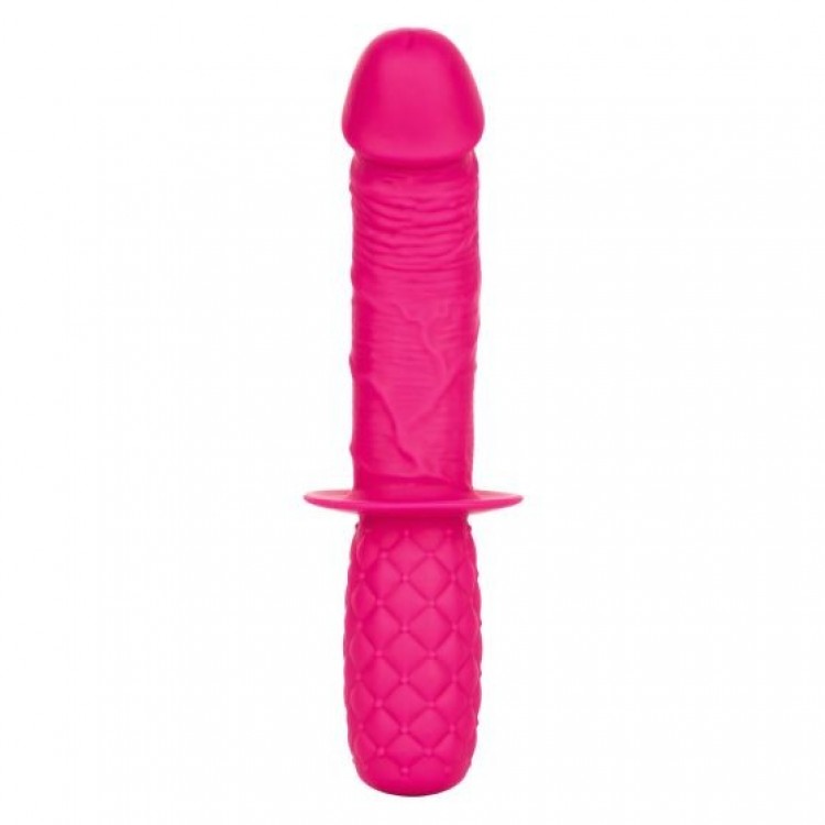 Розовый стимулятор Silicone Grip Thruster