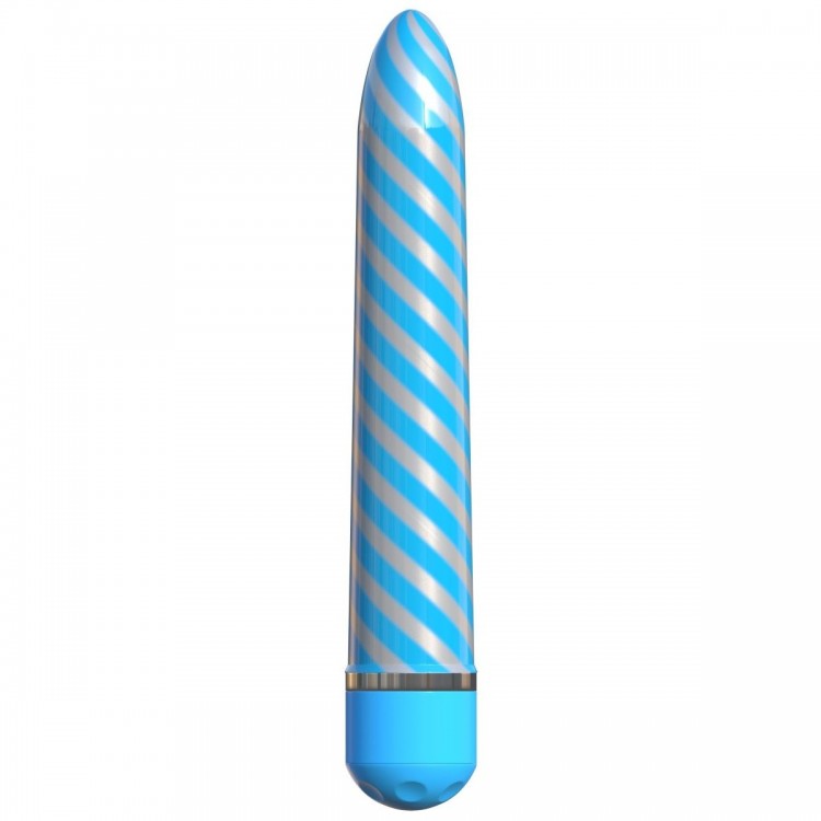 Голубой вибратор Sweet Swirl Vibrator - 21,3 см.