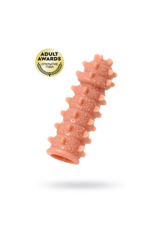 Насадка на фаллос с шипами и продолговатыми бугорками Extreme Sleeve 004 S-size - 12,7 см.