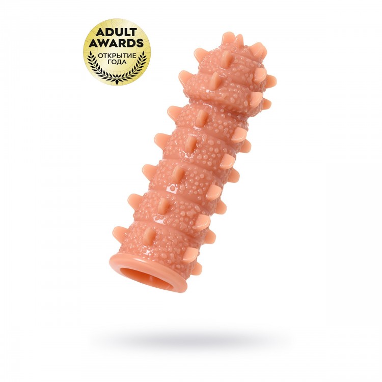 Насадка на фаллос с шипами и продолговатыми бугорками Extreme Sleeve 004 S-size - 12,7 см.