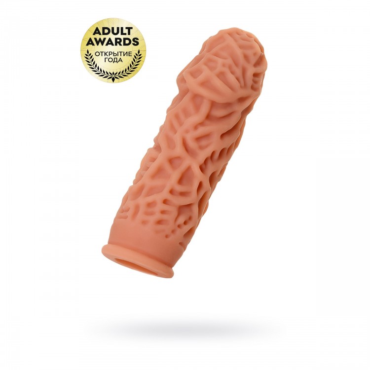 Насадка на фаллос с рельефными складочками Extreme Sleeve 012 S-size - 12,7 см.