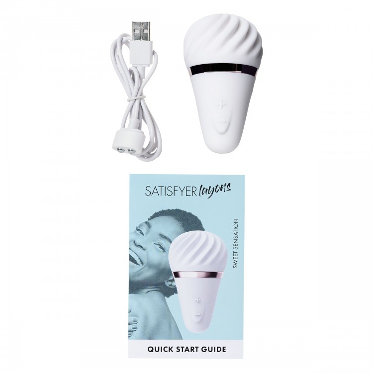 Белый вибромассажер Satisfyer Little Wand