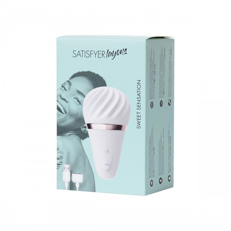 Белый вибромассажер Satisfyer Little Wand