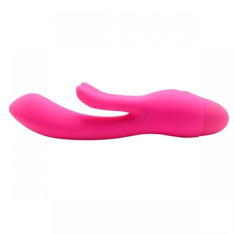 Розовый вибратор INDULGENCE Frolic Bunny - 18,5 см. Розовый вибратор INDULGENCE Frolic Bunny - 18,5 см.