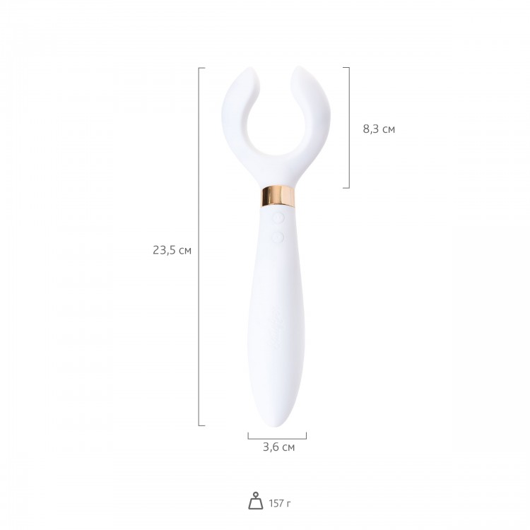 Белый вибромассажер для пар Satisfyer Endless Fun Белый вибромассажер для пар Satisfyer Endless Fun