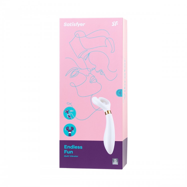Белый вибромассажер для пар Satisfyer Endless Fun Белый вибромассажер для пар Satisfyer Endless Fun