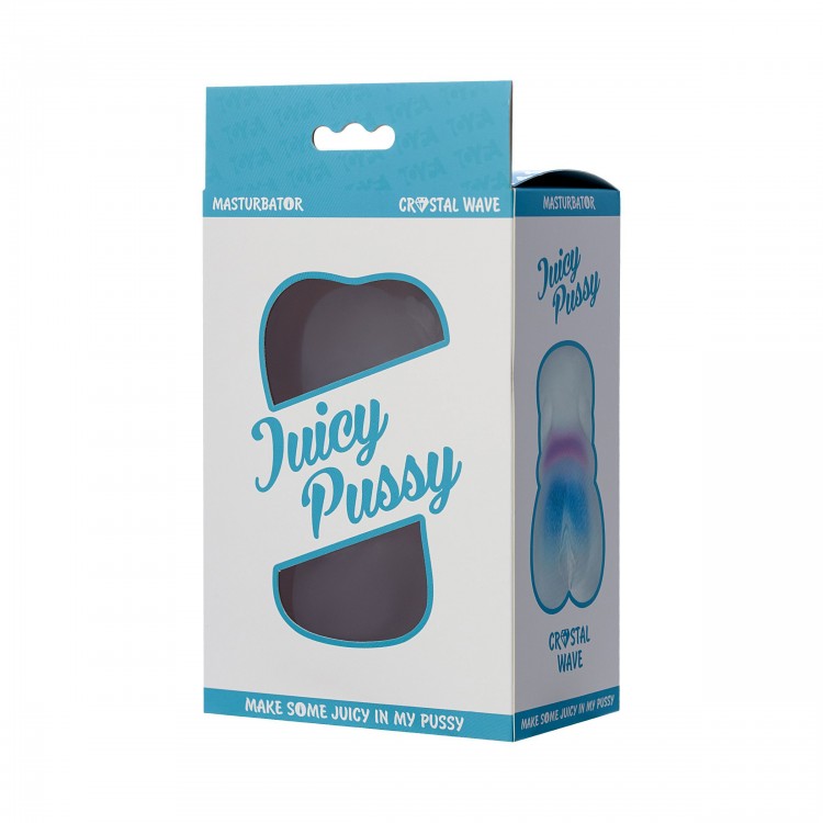 Прозрачный реалистичный мастурбатор Juicy Pussy Crystal Wave