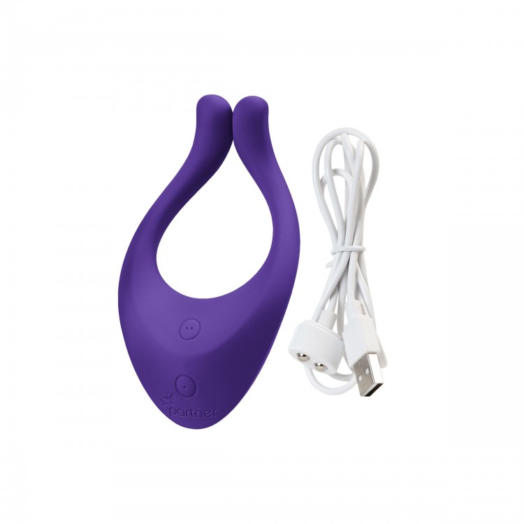 Фиолетовый многофункциональный стимулятор для пар Satisfyer Partner Multifun 1