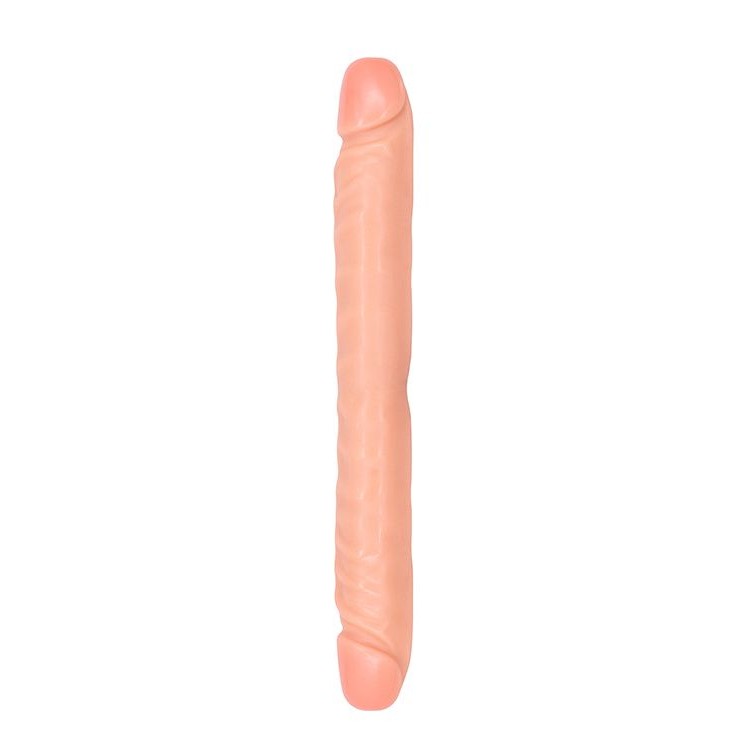 Телесный двусторонний фаллоимитатор SO REAL REALISTIC 13INCH DOUBLE DONG - 32 см.