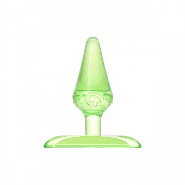 Зеленая анальная втулка с ограничителем - 6,5 см. Зеленая анальная втулка с ограничителем - 6,5 см.