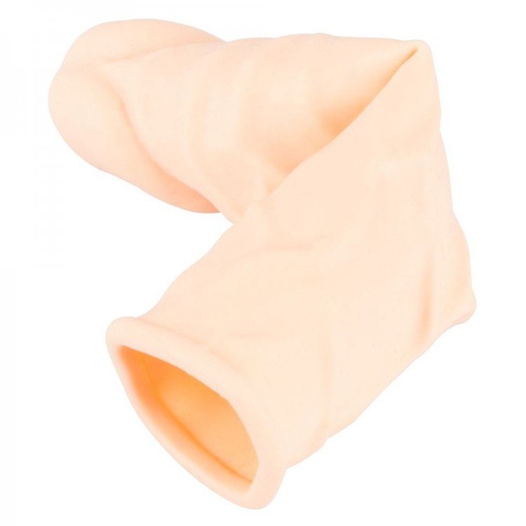 Телесная удлиняющая насадка с вибрацией Silicone Extension Vibrating - 19 см. Телесная удлиняющая насадка с вибрацией Silicone Extension Vibrating - 19 см.