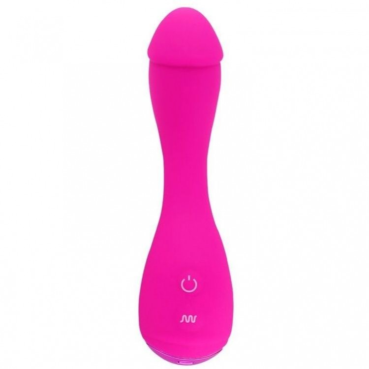 Розовый вибратор Devil Dick - 16 см.