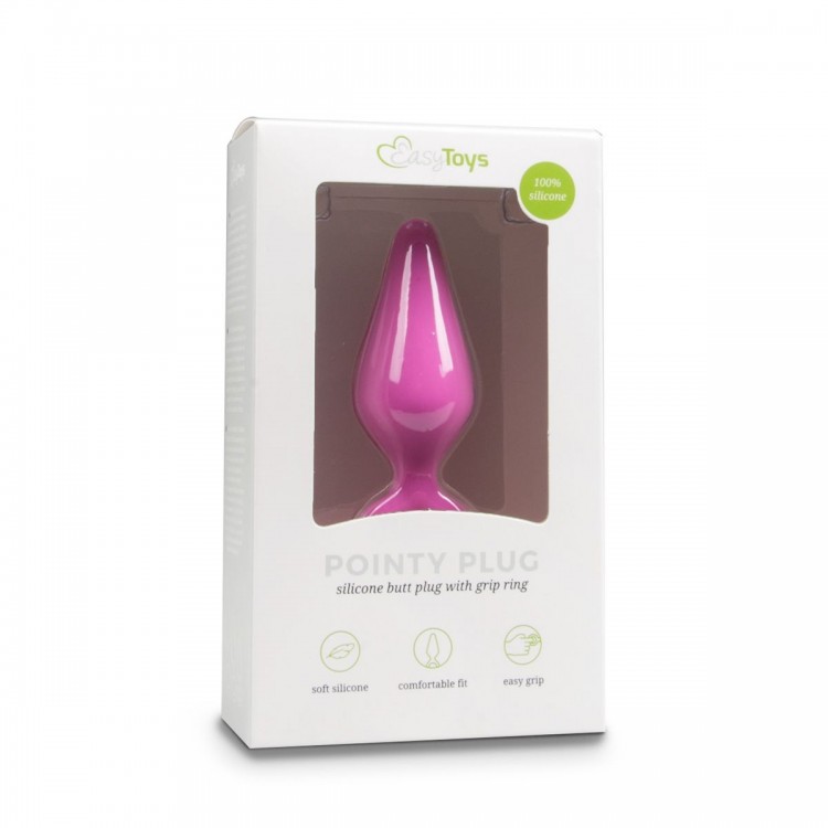 Розовая анальная пробка Pointy Plug - 15,5 см.