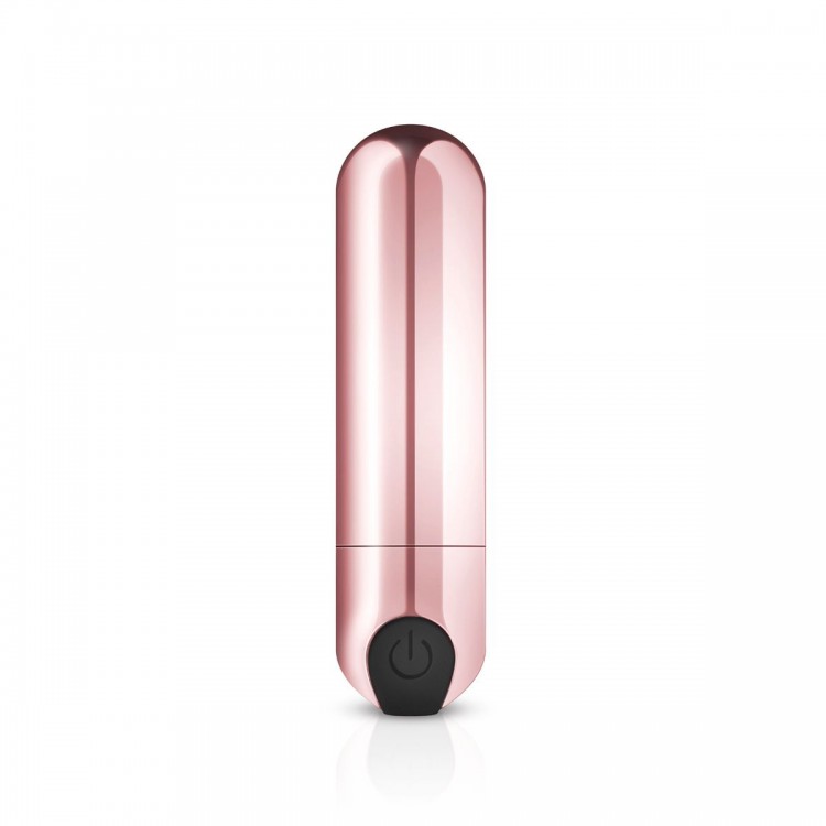Золотистая вибропуля Rosy Gold Bullet Vibrator - 7,5 см.