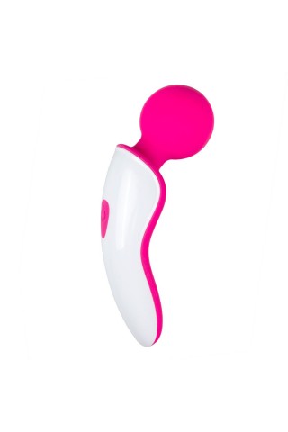 Розово-белый вибромассажер Easytoys Mini Wand Massager