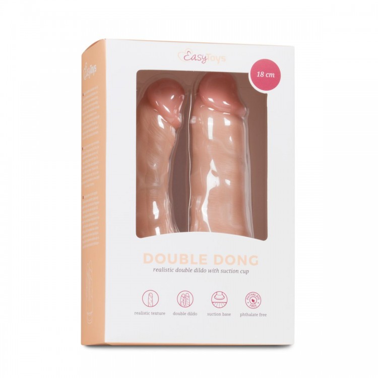 Анально-вагинальный фаллоимитатор Easytoys Double Dildo - 18 см.
