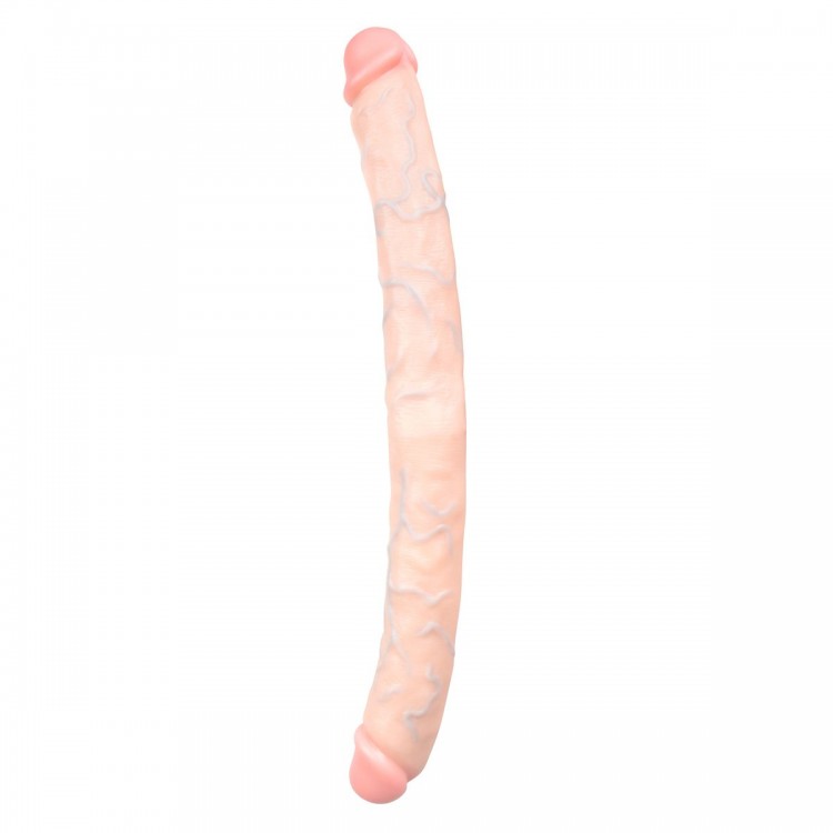 Телесный двусторонний фаллоимитатор Mr Long Dong - 48 см.