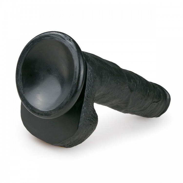 Черный фаллоимитатор Realistic Dildo - 26,5 см.