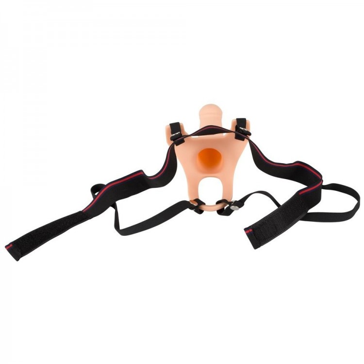 Силиконовый полый страпон на ремнях Silicone Strap-on - 19 см. Силиконовый полый страпон на ремнях Silicone Strap-on - 19 см.