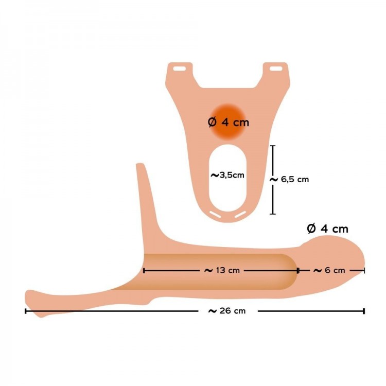 Силиконовый полый страпон на ремнях Silicone Strap-on - 19 см. Силиконовый полый страпон на ремнях Silicone Strap-on - 19 см.