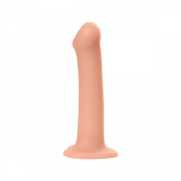 Телесный фаллос на присоске Silicone Bendable Dildo L - 19 см.
