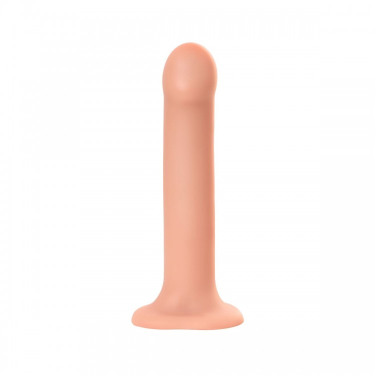 Телесный фаллос на присоске Silicone Bendable Dildo L - 19 см.